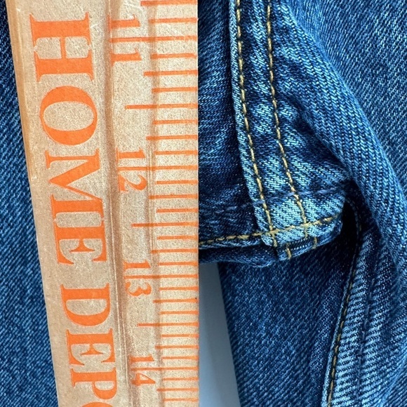 Y2K NWT TRIARCHY MOM highrise button relaxed tapered trendy stylish blue jean 27 - Picture 9 of 12